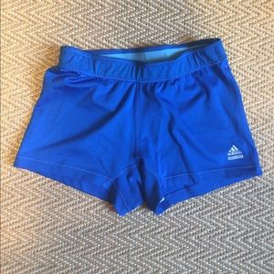 Adidas climalite tech fit spandex shorts
